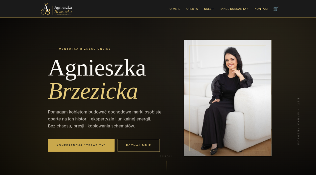 Screenshot agnieszkabrzezicka.pl