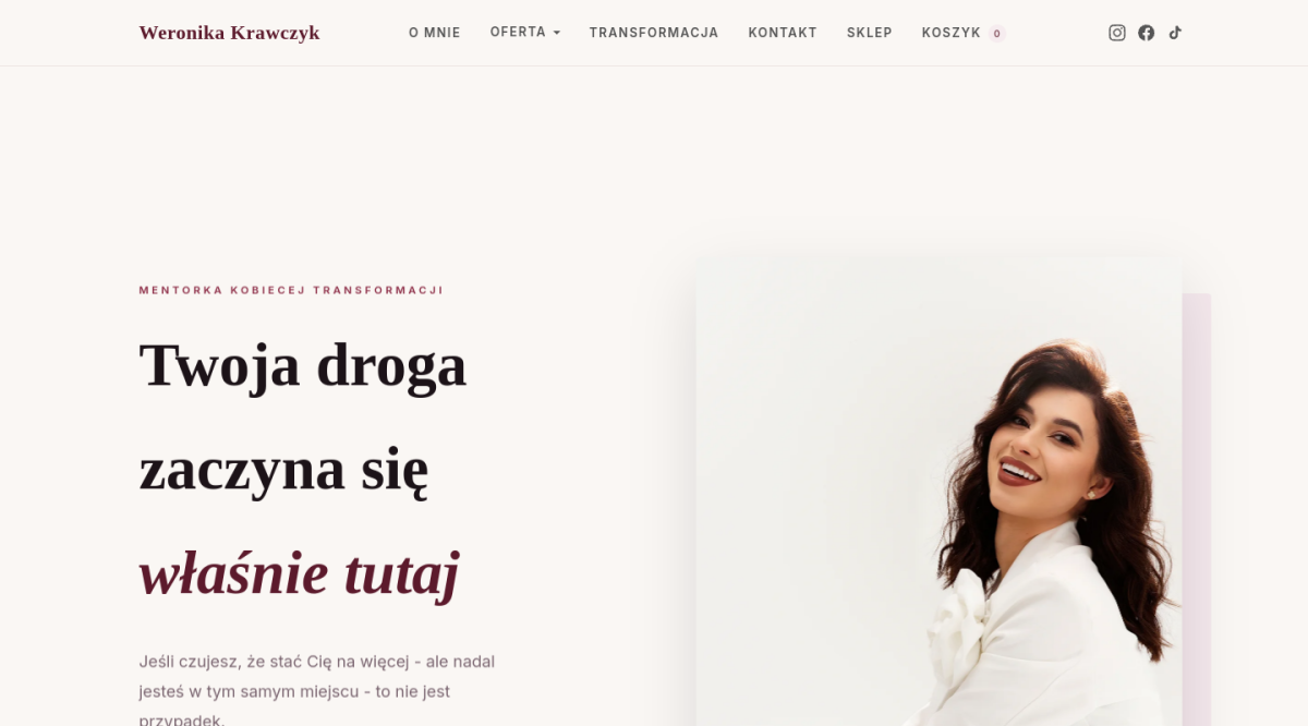 Screenshot weronikakrawczyk.pl
